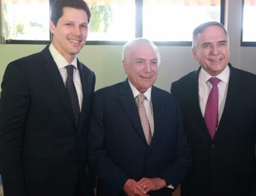 Daniel Vilela recepciona ex-presidente da República, Michel Temer, em Goiânia